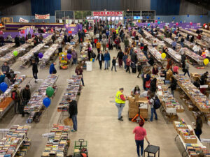 Arial photo of booksale